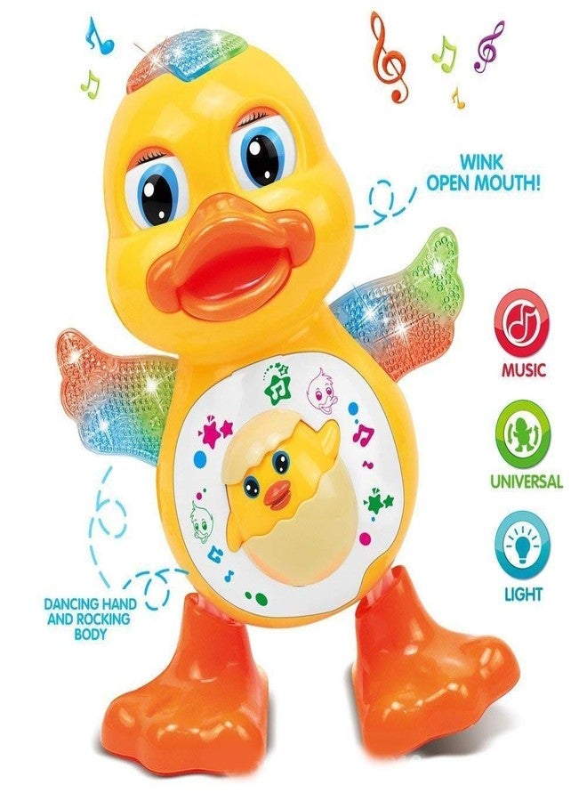 PULSBERY Baby Musical Toy Dancing Walking Yellow Duck Baby Toy with Music and LED Lights, Infant Light Up Toys, Activity Center for Toddlers - Image 2